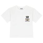 Boys White & Black Teddy Bear Logo Shorts Set, 2, hi-res