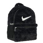 Girls Black Logo Faux Fur Backpack, 1, hi-res