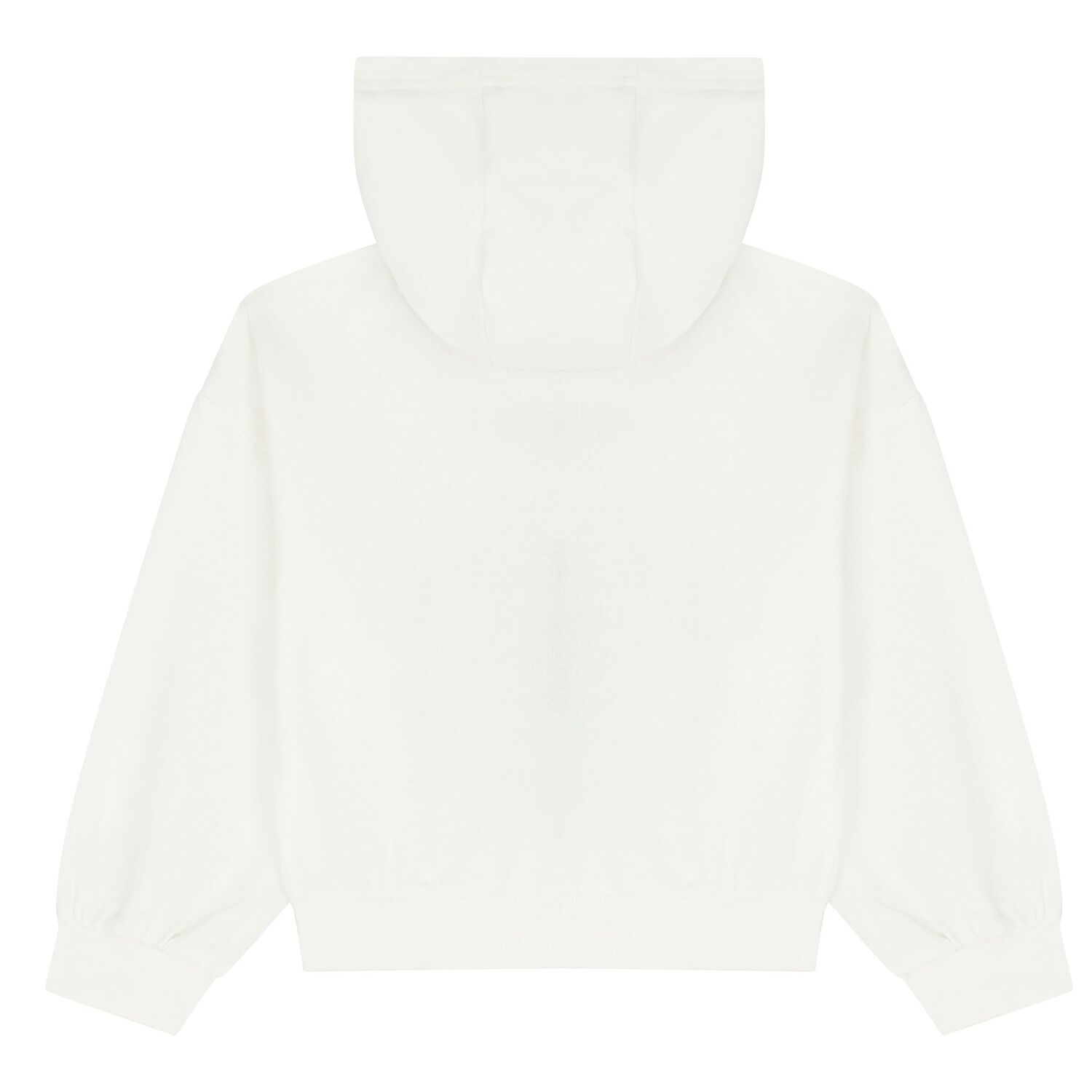 Girls White Boke Flower Logo Hooded Top, 1, hi-res