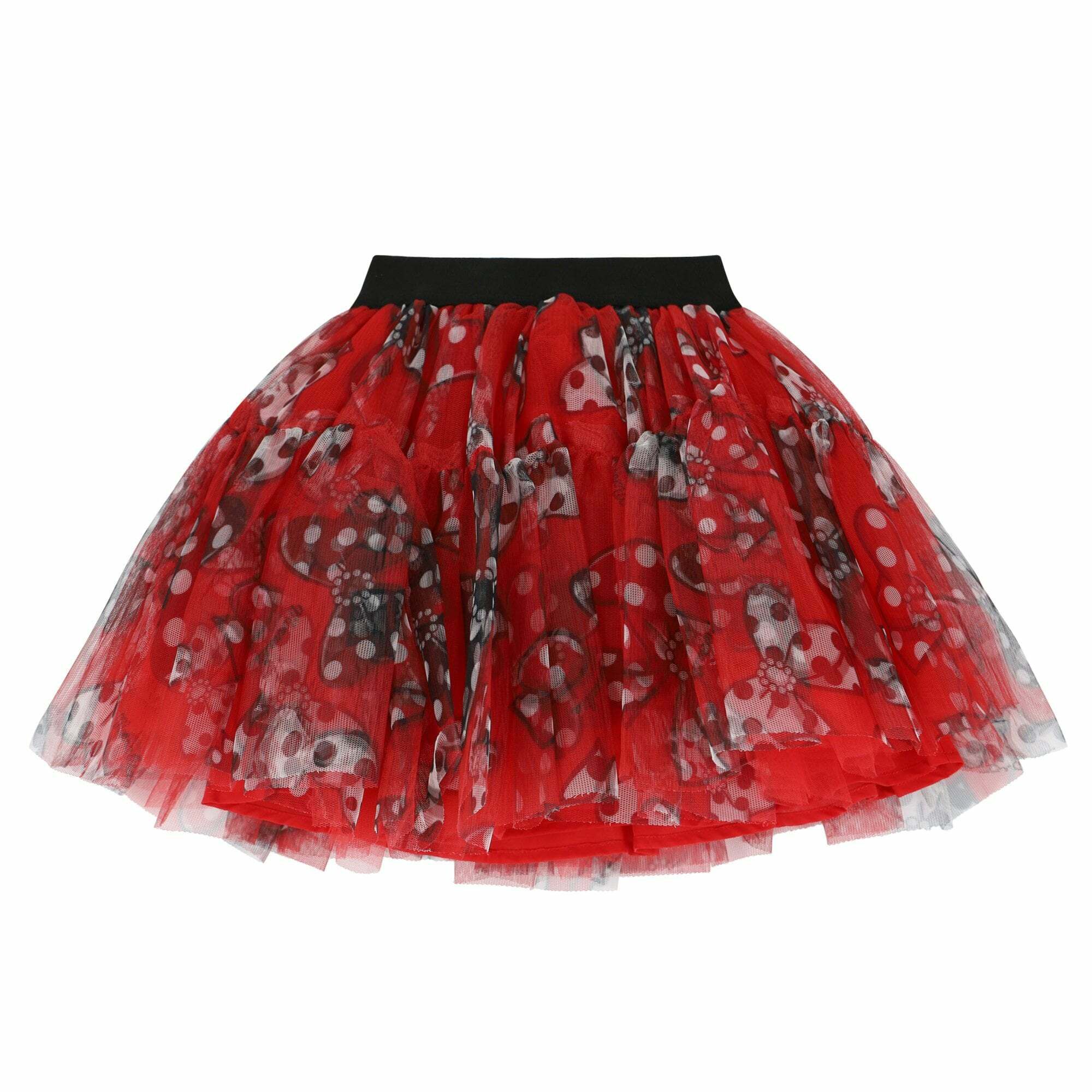 Monnalisa Girls Red Black Tulle Skirt Junior Couture UAE