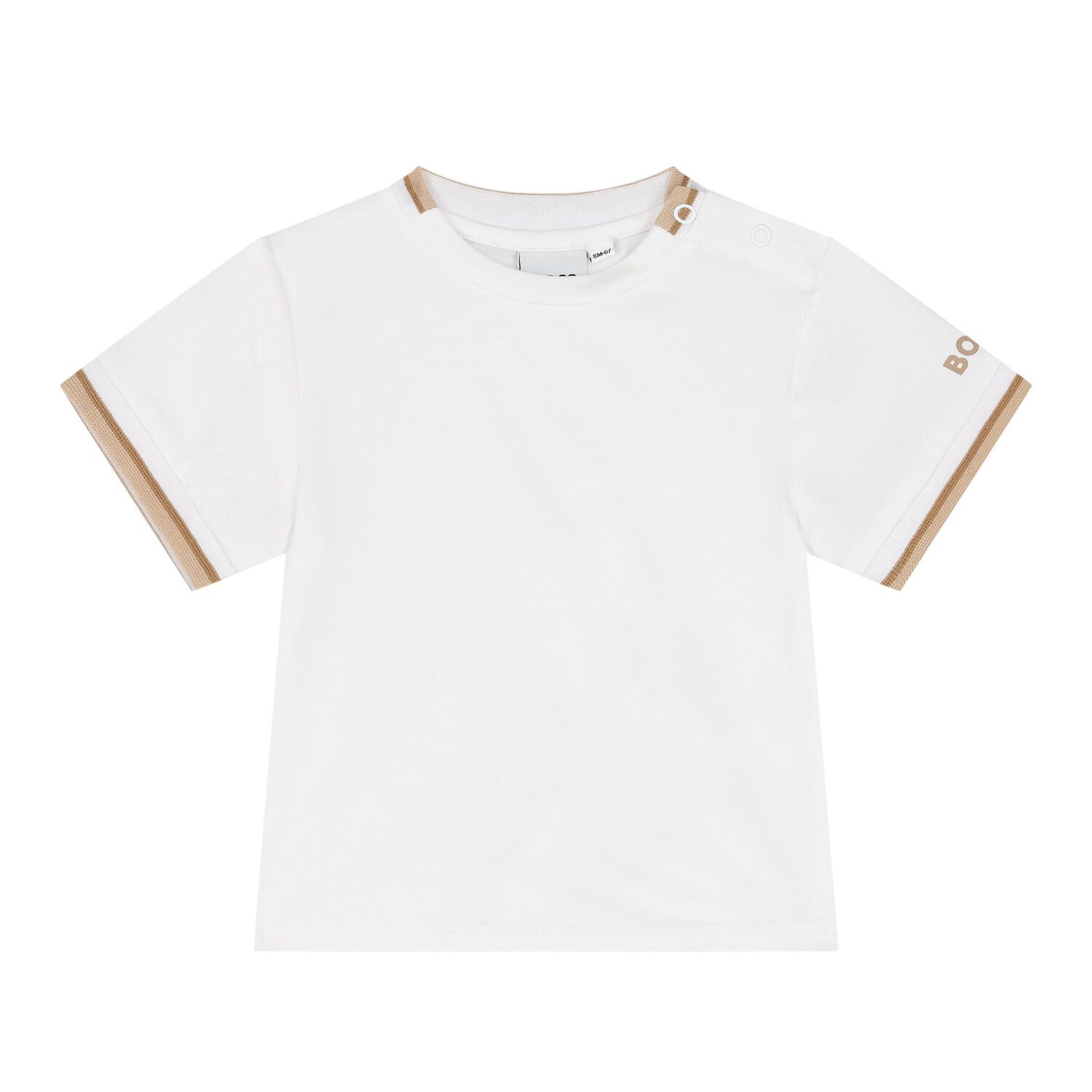 طقم أولاد دونغري باللون الأبيض والبيج للأطفال , 2, hi-res