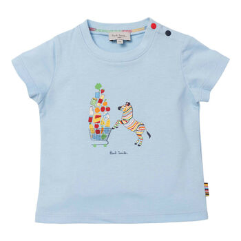 Younger Boys Blue Logo T-Shirt