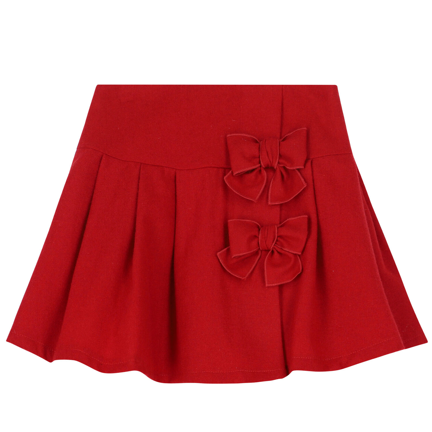 طقم تنورة بطبعة الدب تيدي باللون الأبيض والأحمر, 1, hi-res