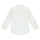 Boys White & Beige Logo Shirt, 1, hi-res