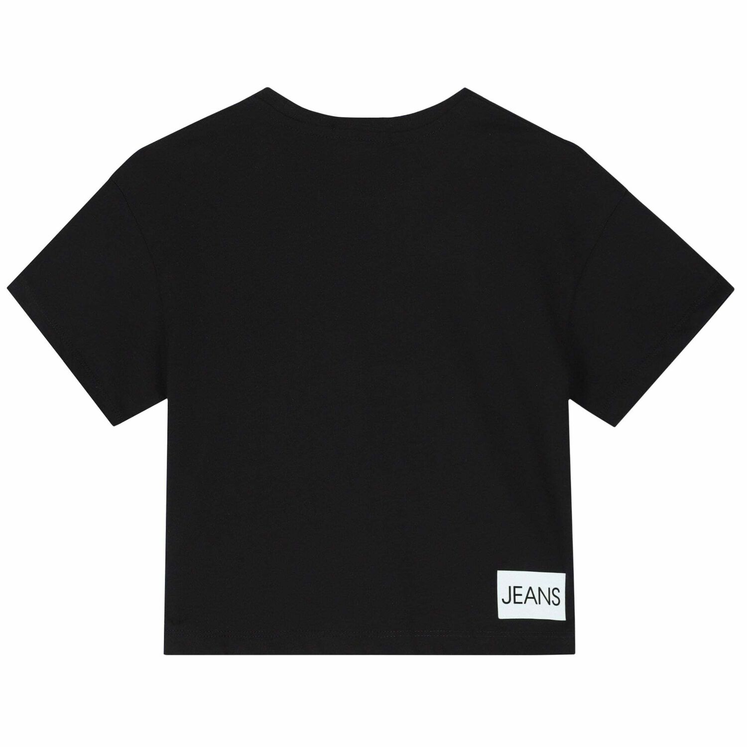 Girls Black Logo T-Shirt, 3, hi-res image number null