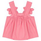 طقم بنطلون بنات مزين بأزهار ثلاثية الأبعاد باللون الوردي, 1, hi-res