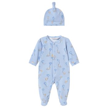 Baby Boys Blue Kite Babygrow & Hat Set