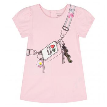 فستان باالون الوردي اللون للبنات 