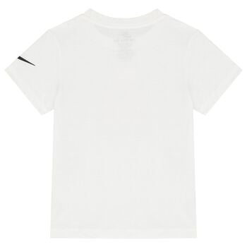 Girls White Teddy Bear Logo T-Shirt