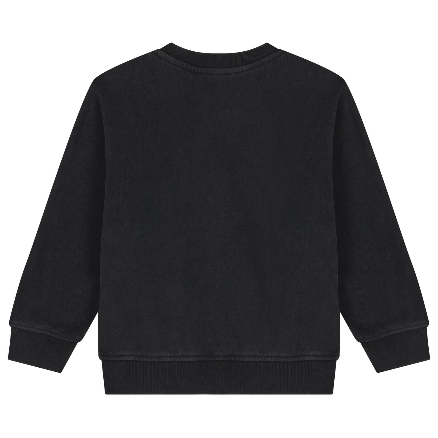 Boys Black Logo Sweatshirt, 1, hi-res