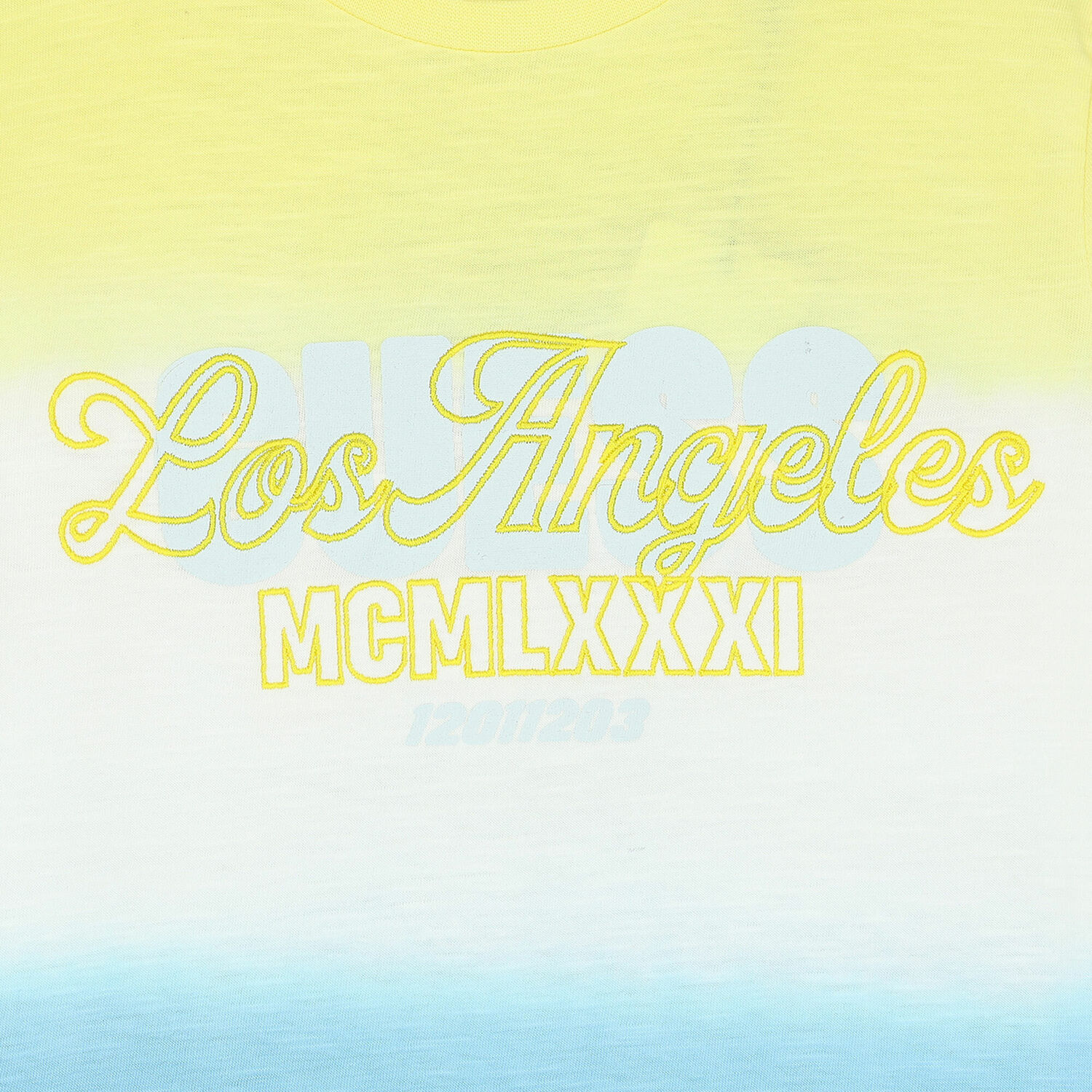 تيشيرت بالشعار باللون الأصفر والأزرق للأولاد, 1, hi-res image number null