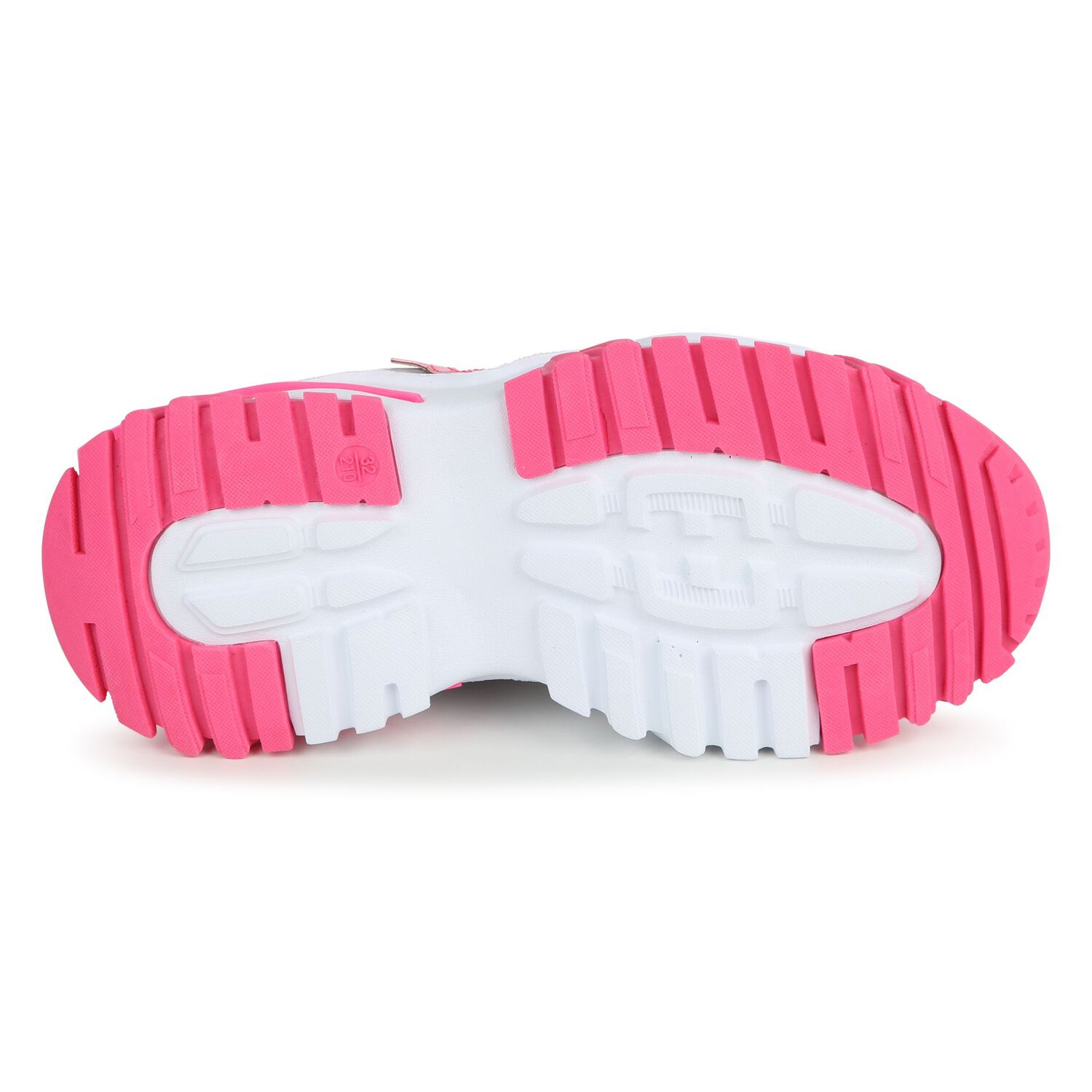 Girls White & Pink Logo Trainers, 1, hi-res image number null