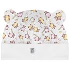 Baby Girls White Teddy Bear Logo Babygrow & Hat Gift Set, 1, hi-res