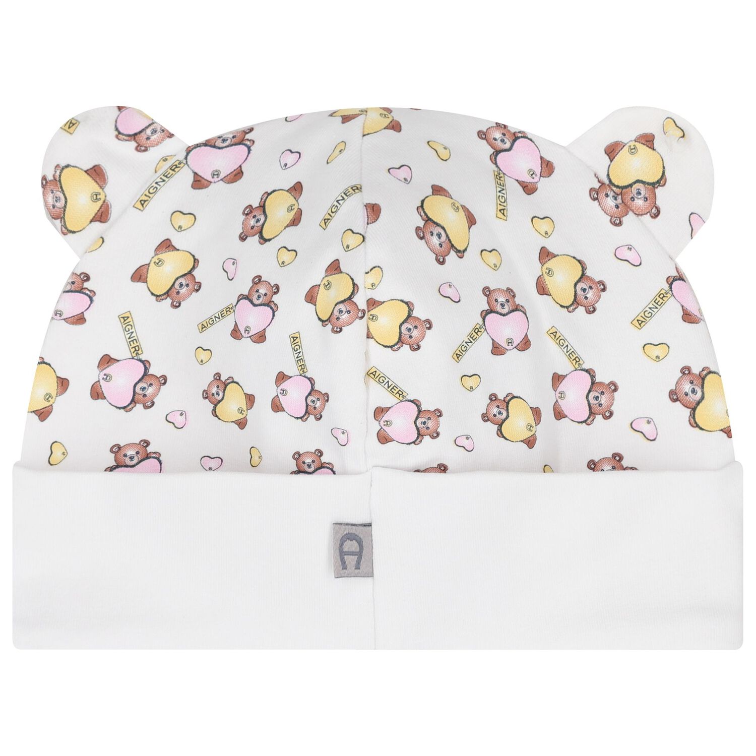 Baby Girls White Teddy Bear Logo Babygrow & Hat Gift Set, 1, hi-res