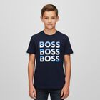 Boys Navy Blue Logo T-Shirt, 4, hi-res