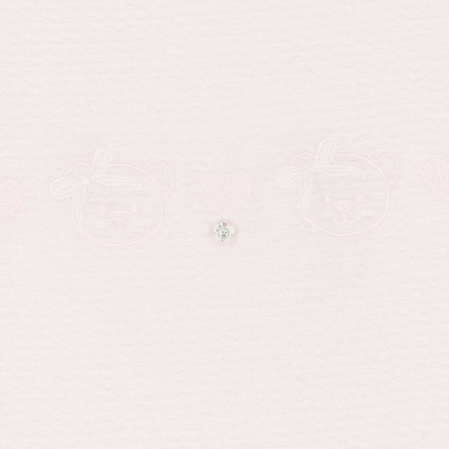 Baby Girls Pink Teddy Bear & Heart Blanket, 1, hi-res image number null