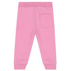 Younger Girls Pink Logo Joggers, 1, hi-res