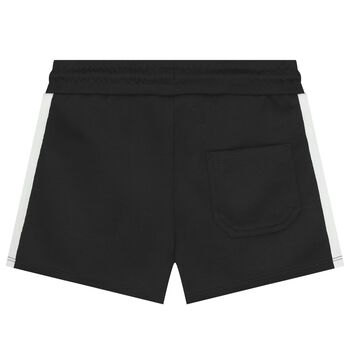 Girls Black Logo Shorts