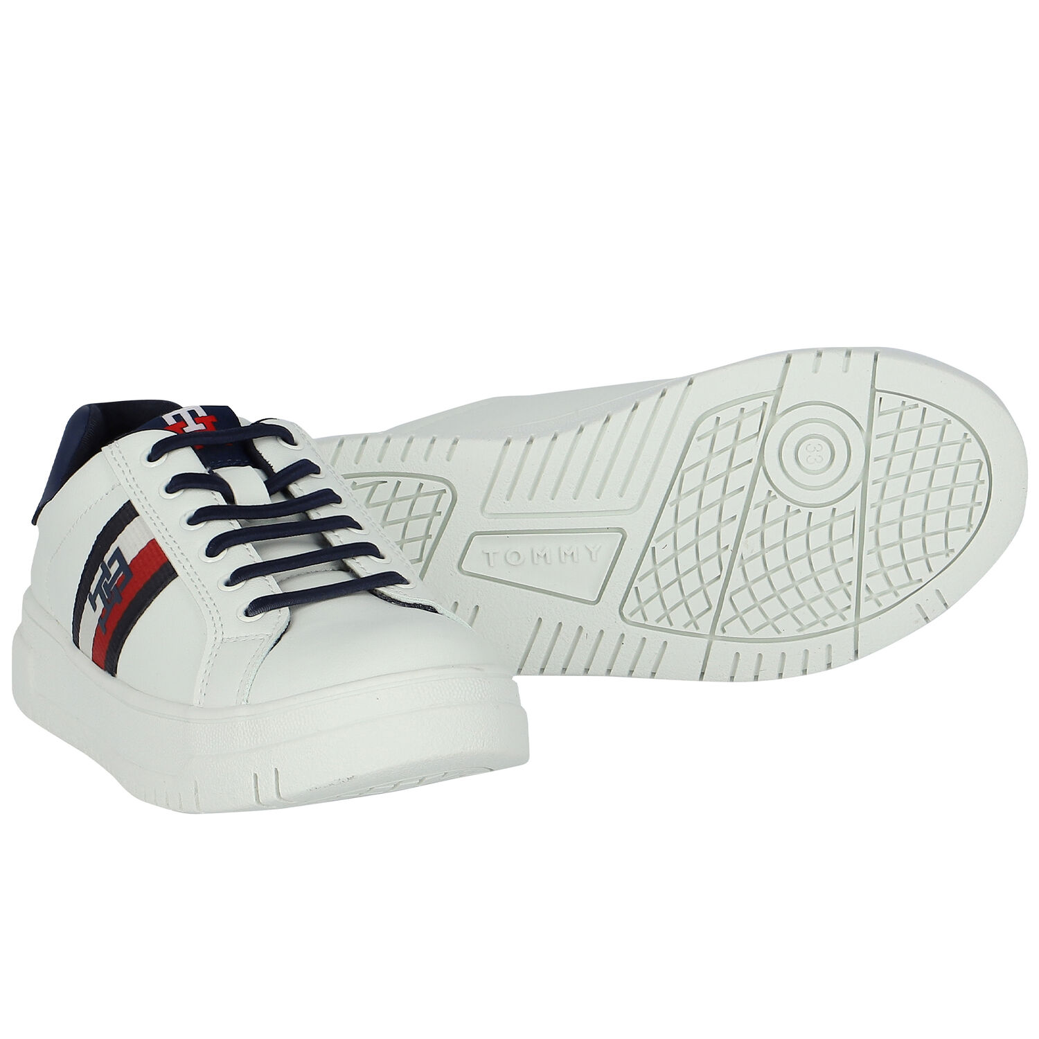 حذاء رياضى بالشعار باللون الابيض, 1, hi-res