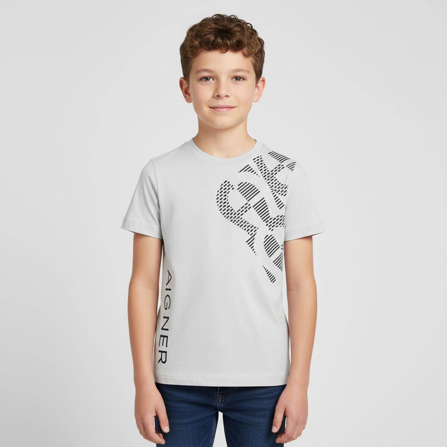 Boys Grey Logo T-Shirt, 2, hi-res image number null