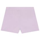 Girls Lilac Crepe Flower Shorts Set, 2, hi-res