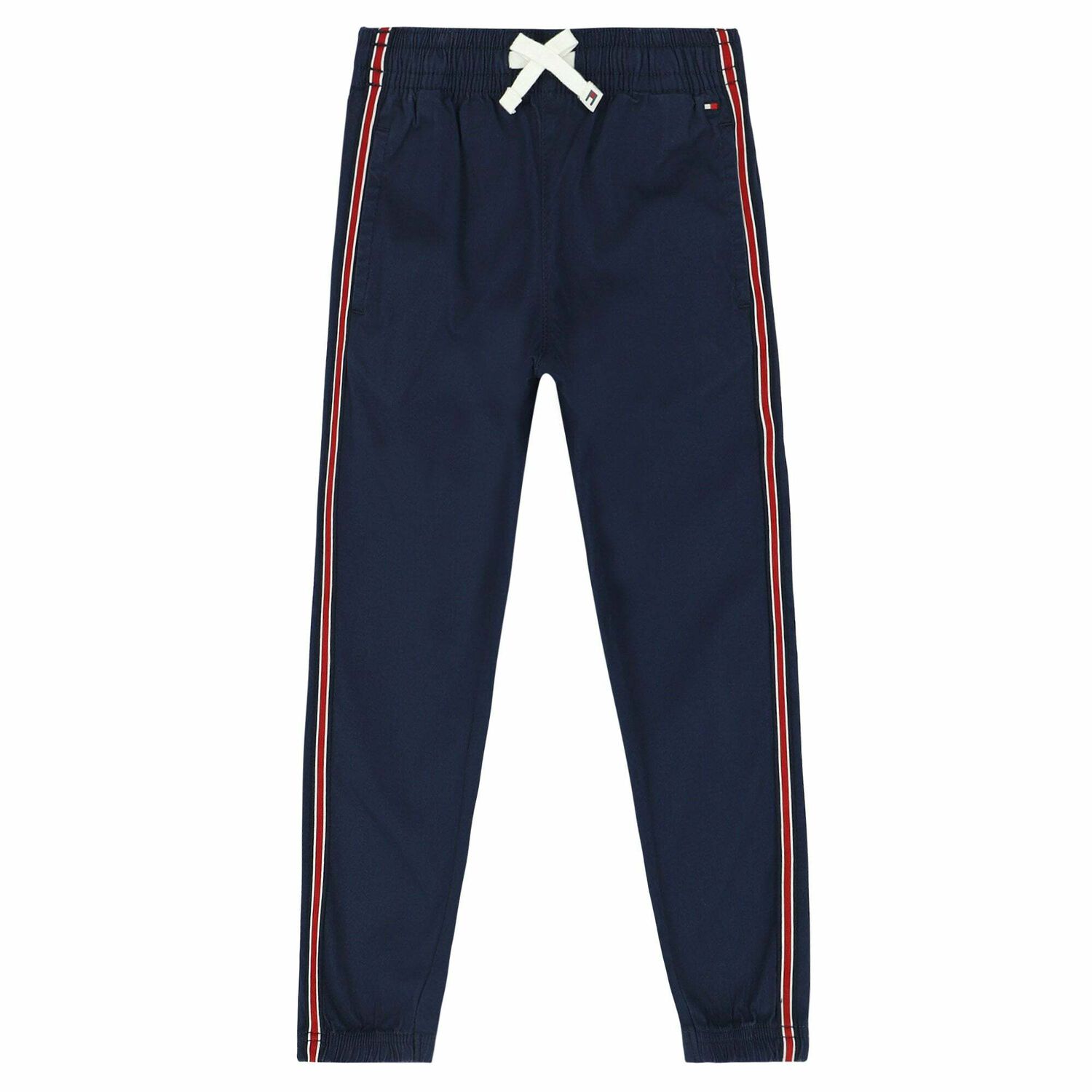 Boys Navy Cotton Trousers, 2, hi-res image number null