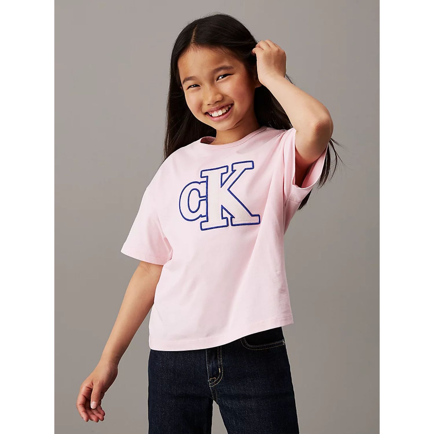 تيشيرت بنات بالشعار باللون الوردى, 2, hi-res image number null