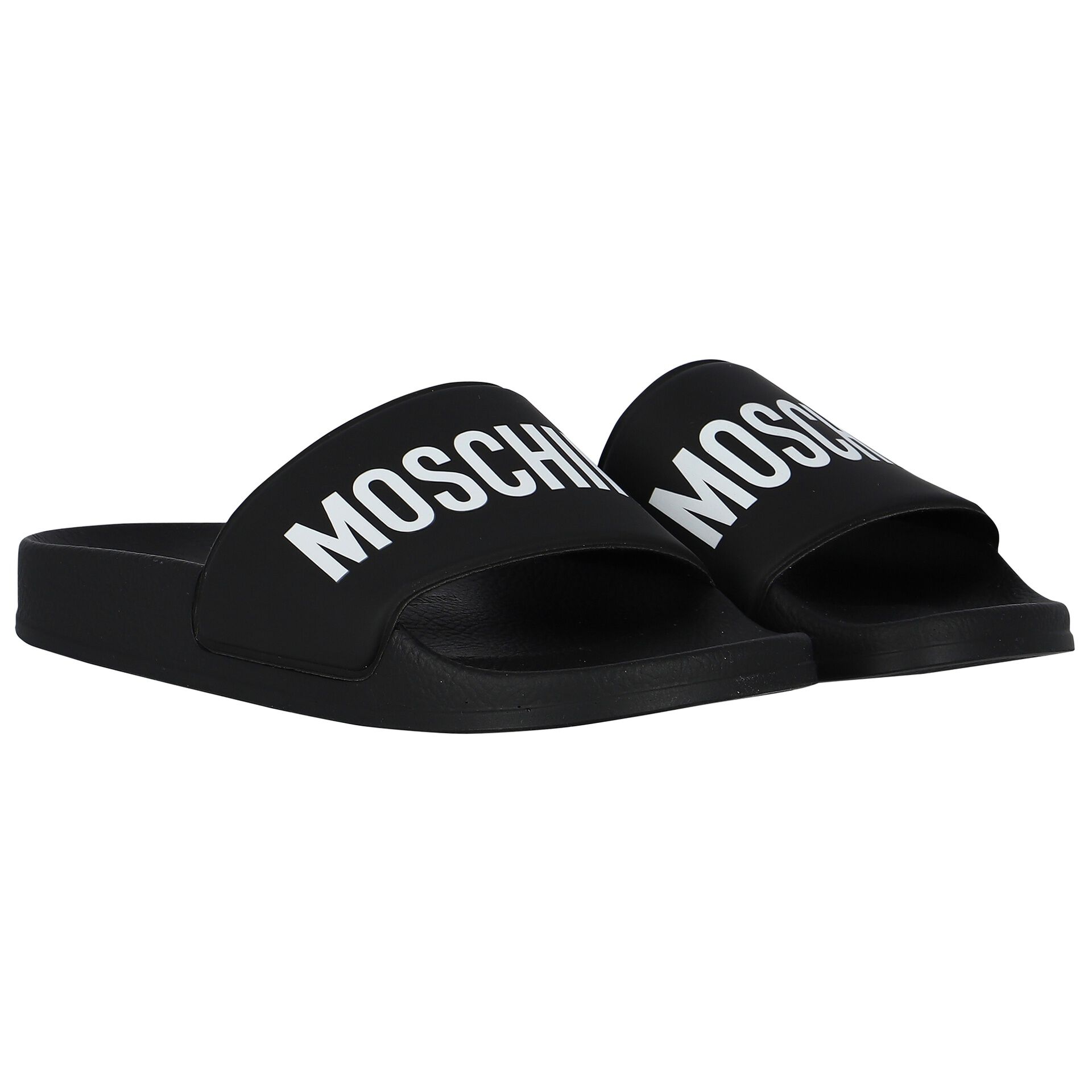 Moschino black sales sliders