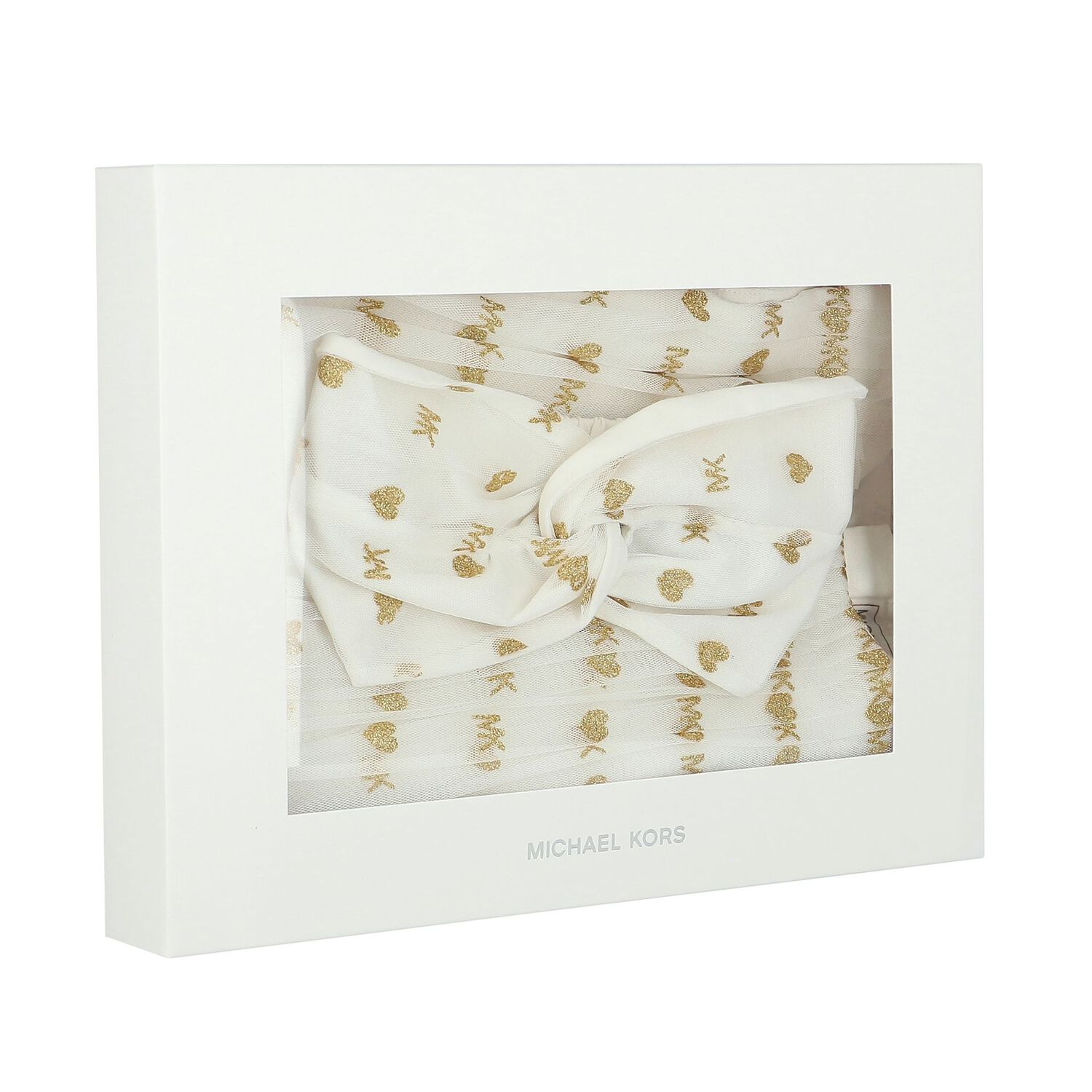 طقم بنات فستان شبكي باللون العاجي, 1, hi-res