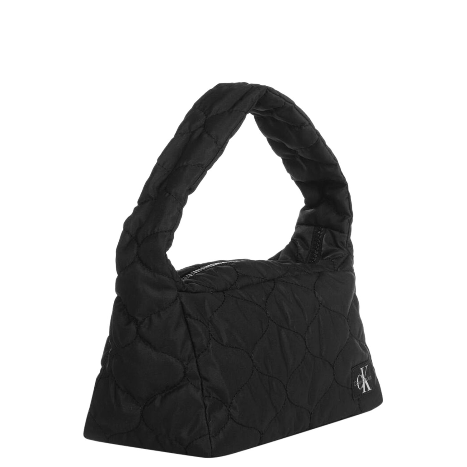 Girls Black Logo Quilted Shoulder Bag, 1, hi-res