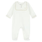 Baby Ivory  & Gold Babygrow, 1, hi-res