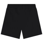 Boys Black Logo Shorts, 2, hi-res