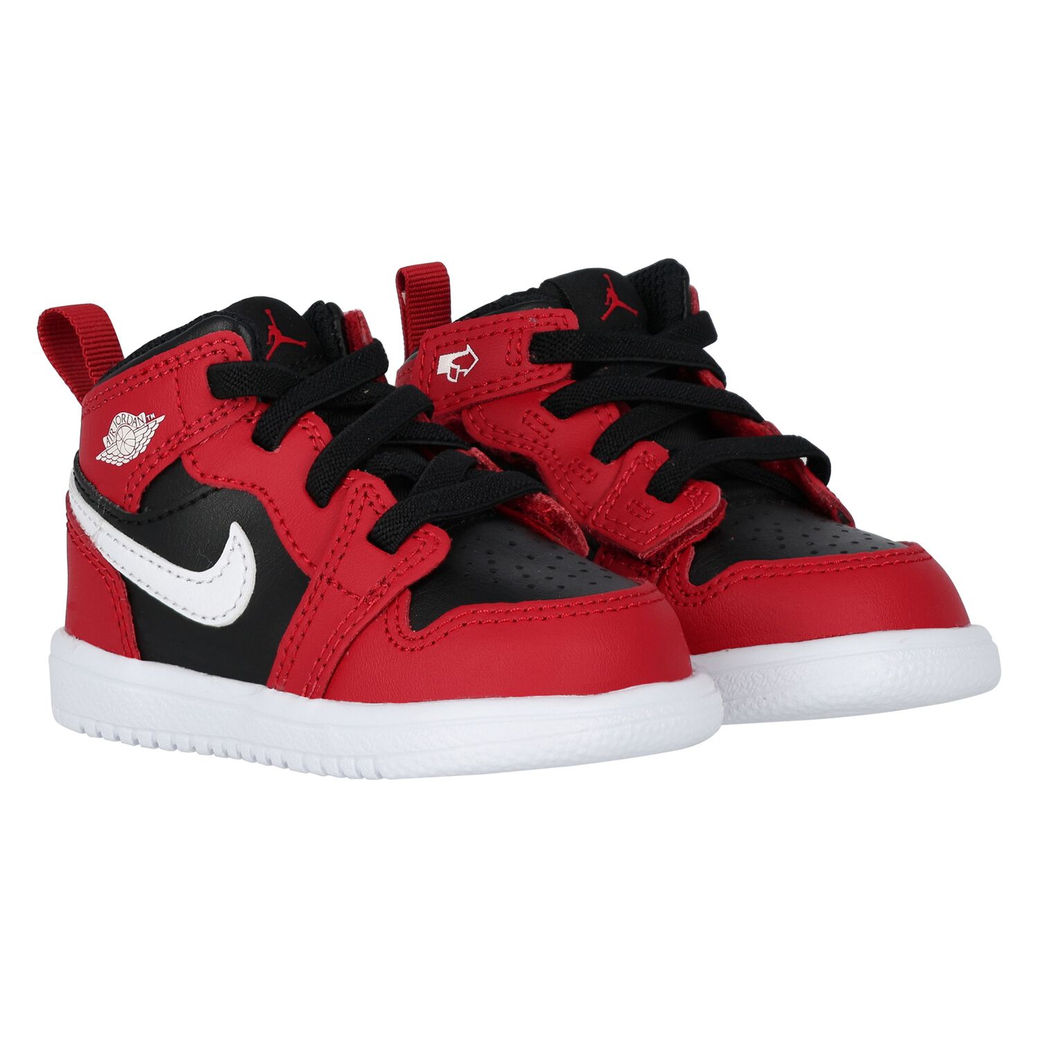 Red, Black & White Air Jordan 1 Mid Alt Trainers, 1, hi-res