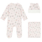 Baby Girls Pink Bunny Babygrow Set, 1, hi-res