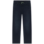 Boys Navy Blue Trousers, 1, hi-res