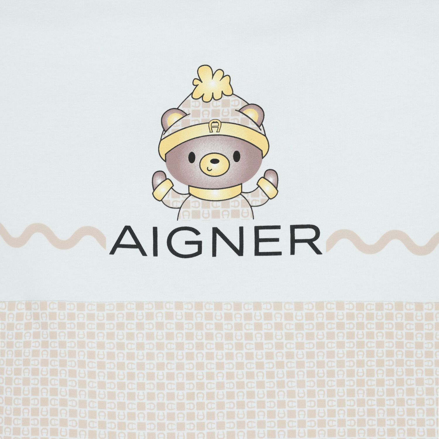 مدس اولاد بالشعار بشكل تيدى بير باللون البيج والازرق , 2, hi-res