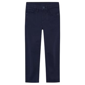 Boys Navy Blue Chino Trousers