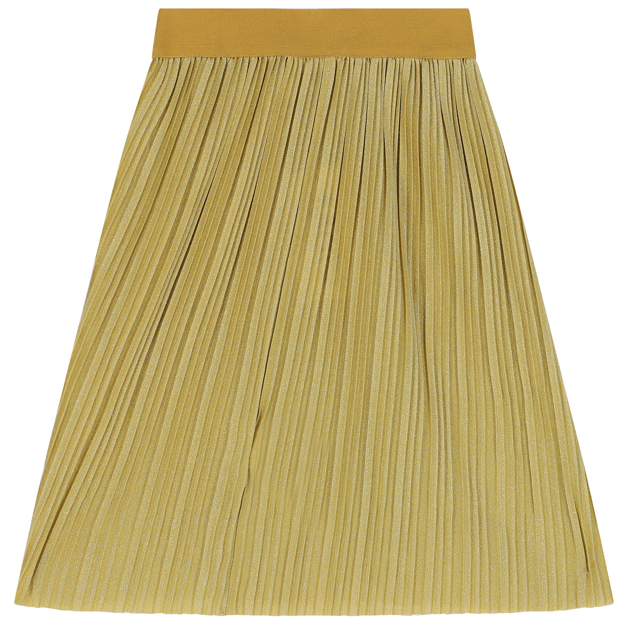 Ladies gold pleated skirt outlet