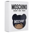 Navy Blue Teddy Bear Logo Babygrow, 5, hi-res