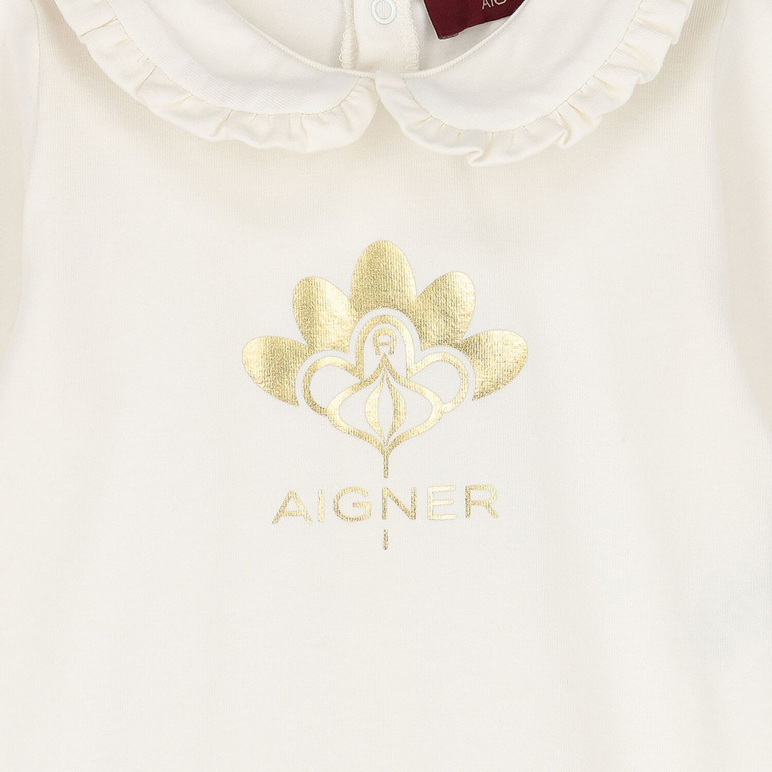 Baby Girls Ivory Logo Ruffled Babygrow, 1, hi-res image number null
