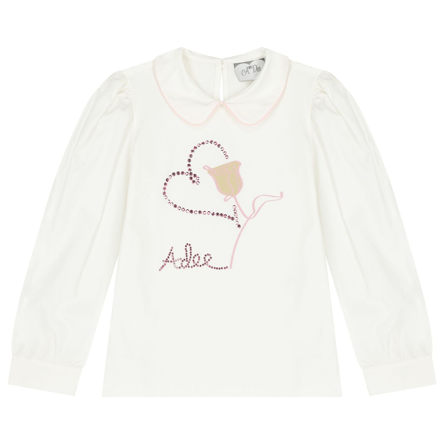 طقم تنورة بنات باللون  الأبيض والوردي , 1, hi-res image number null