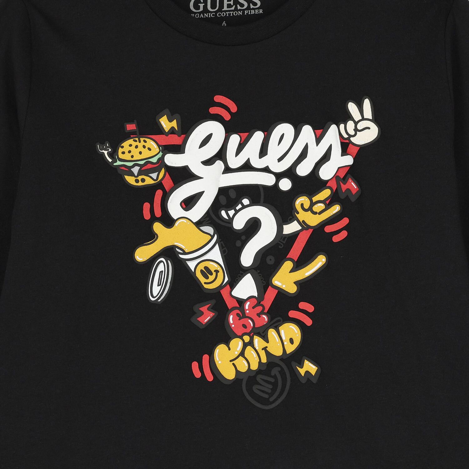 توب أولاد بأكمام بالشعار باللون الأسود, 3, hi-res