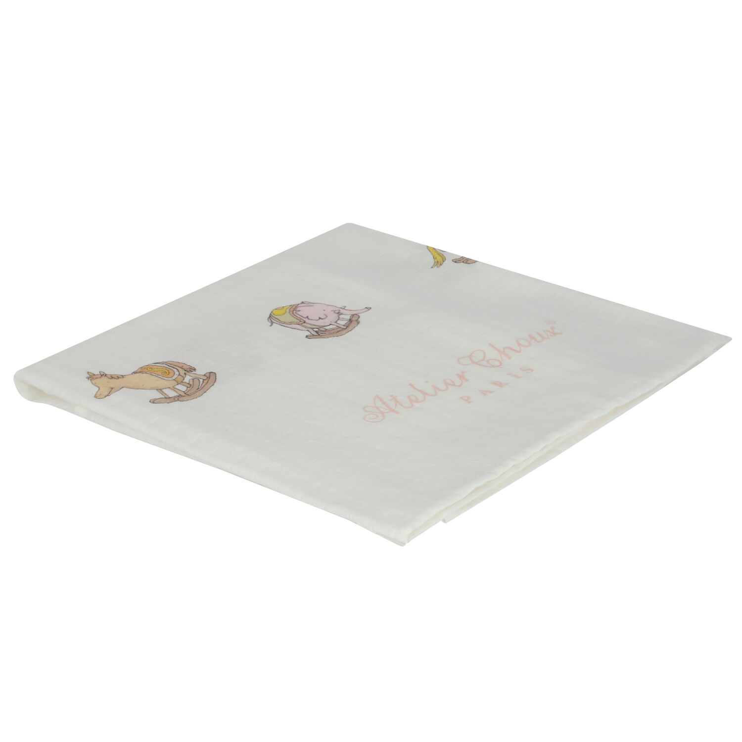 بطانية قماط بطبعة الحصان باللون العاجي , 1, hi-res image number null