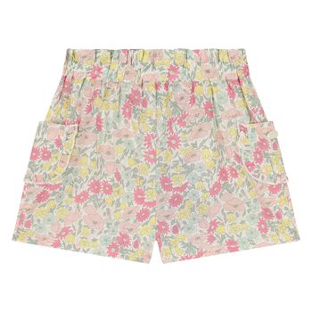 Younger Girls Pink Liberty Ruffled Skirt 