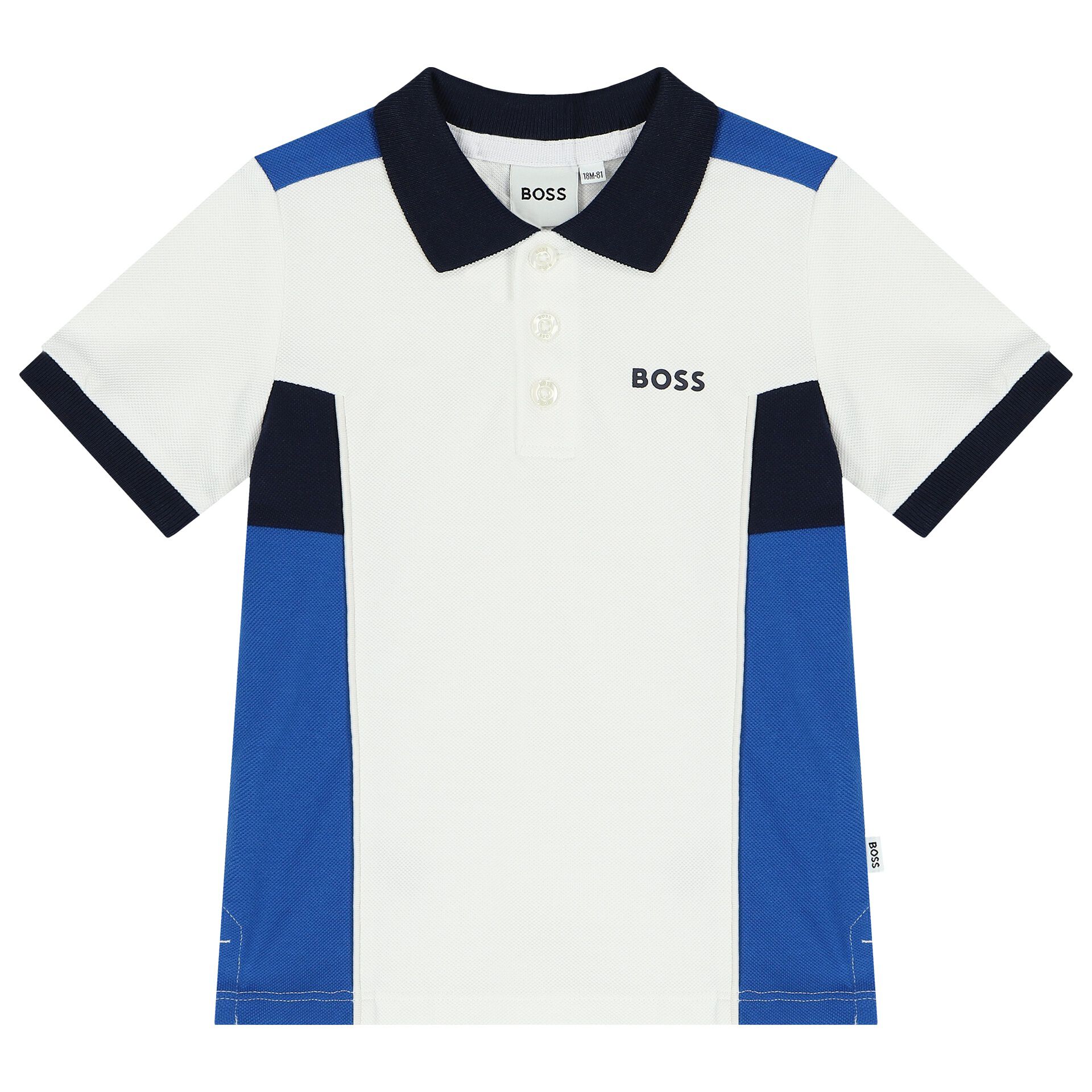 BOSS Younger Boys White Logo Polo Shirt Junior Couture UAE