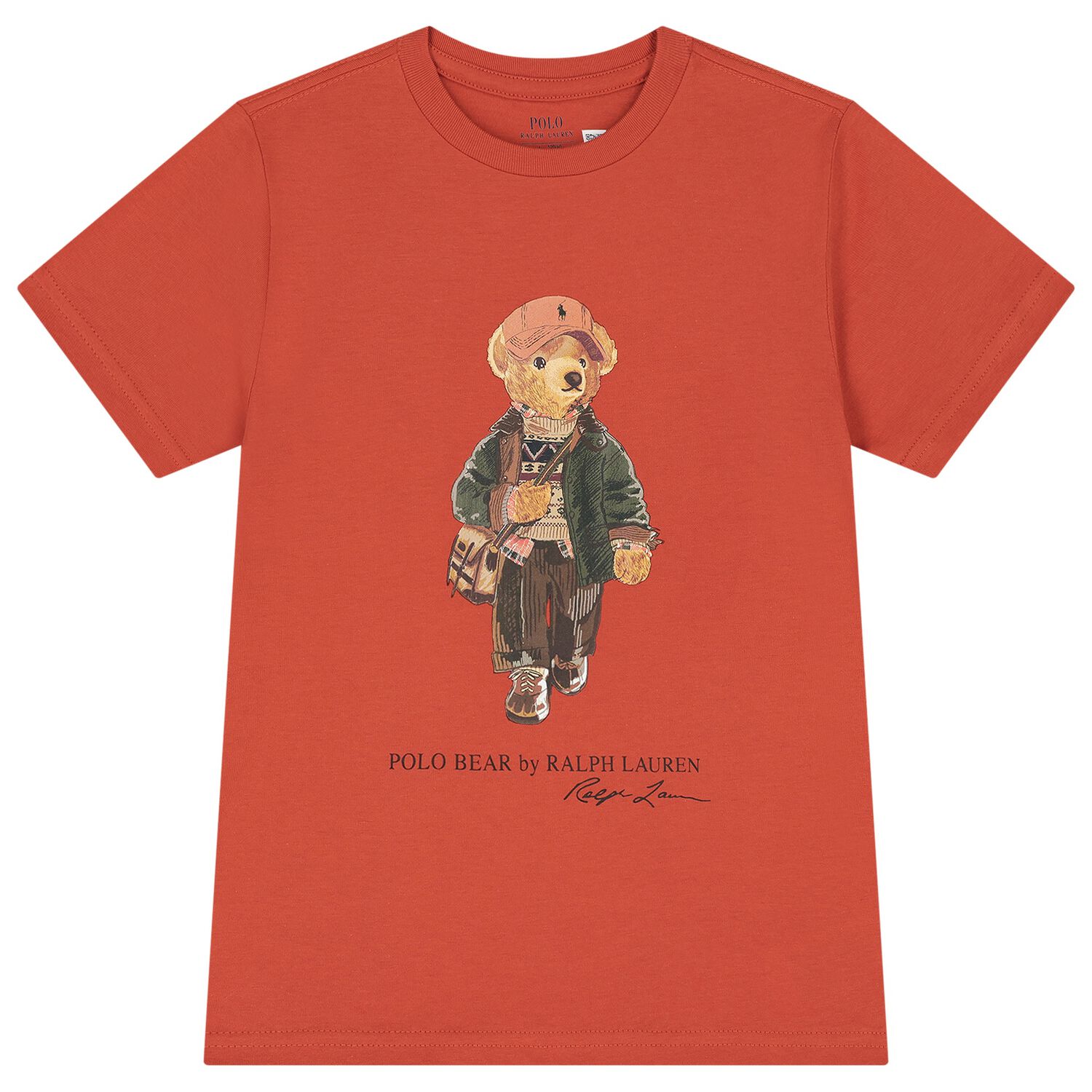Boys Orange Polo Bear T-Shirt, 1, hi-res