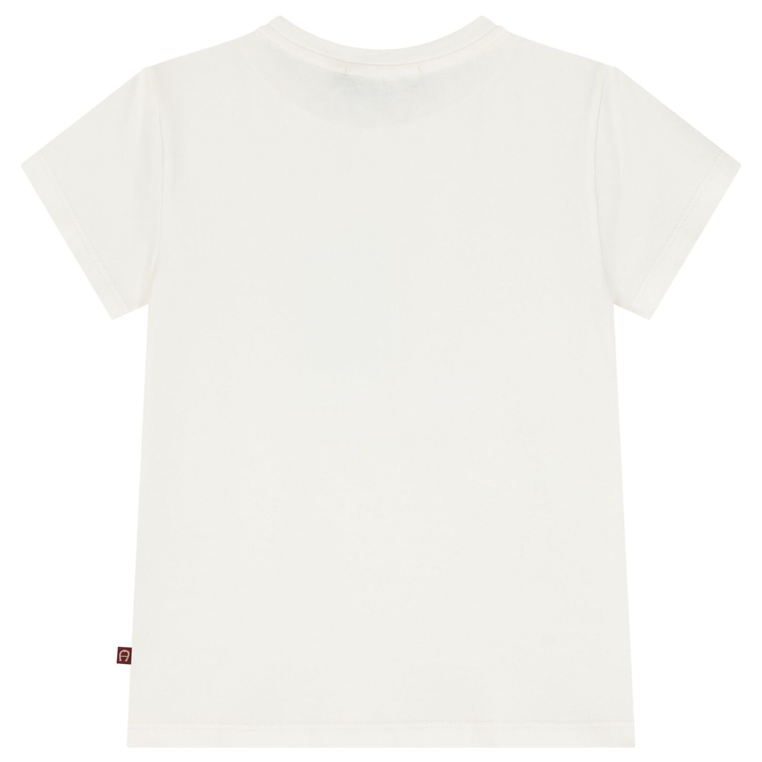 Girls Ivory & Gold Heart Logo T-Shirt, 1, hi-res