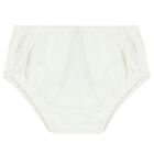 طقم بنات فستان ستان باللون الأبيض, 1, hi-res