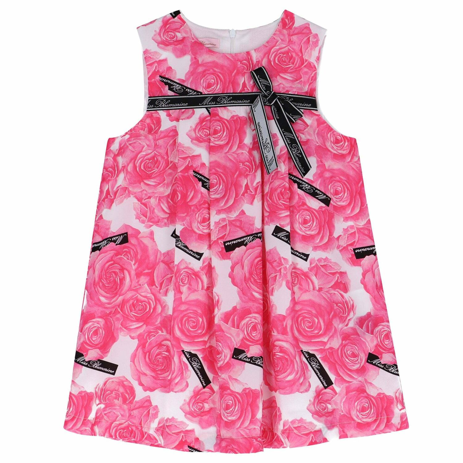 Girls Pink Floral Print Dress, 1, hi-res image number null