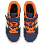 Boys Navy Blue Mickey Mouse Disney Grand Court Trainers, 1, hi-res